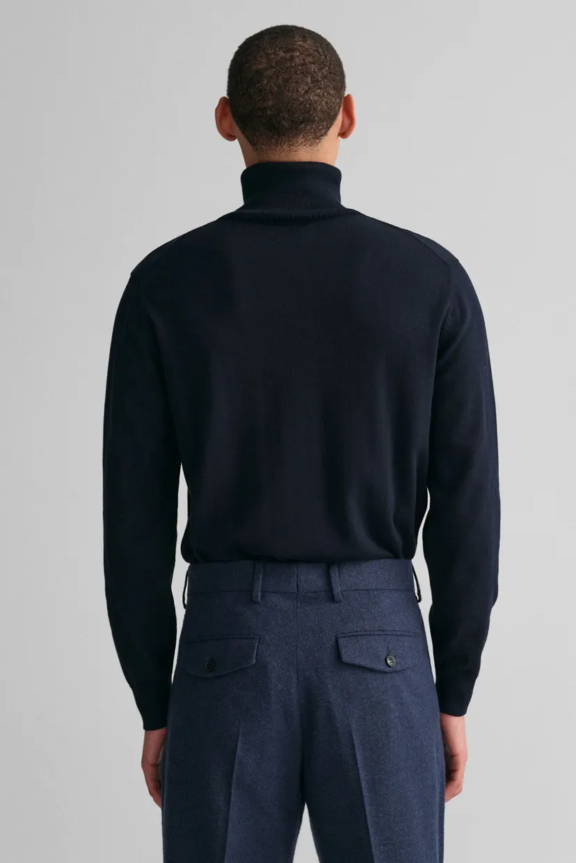 Чоловічий темно-синій гольф CLASSIC COTTON ROLLERNECK 3