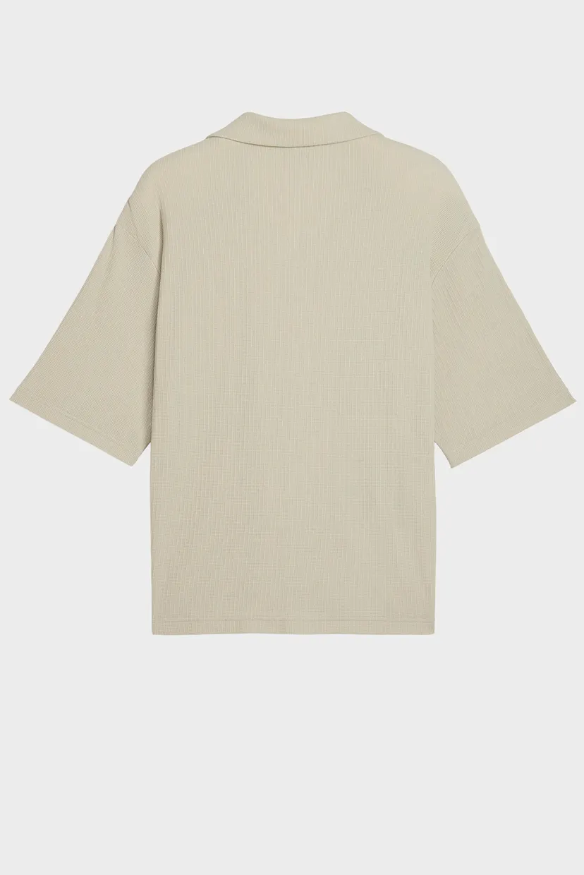Мужская бежевая рубашка Wardrobe Essentials Boxy Shirt Men 5