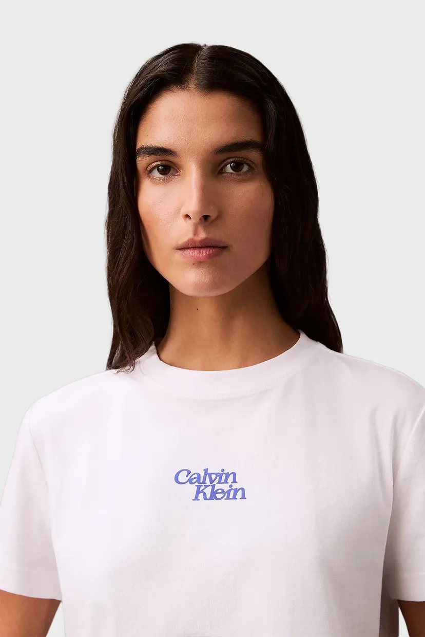 Жіноча біла футболка FLOCKED LOGO 5