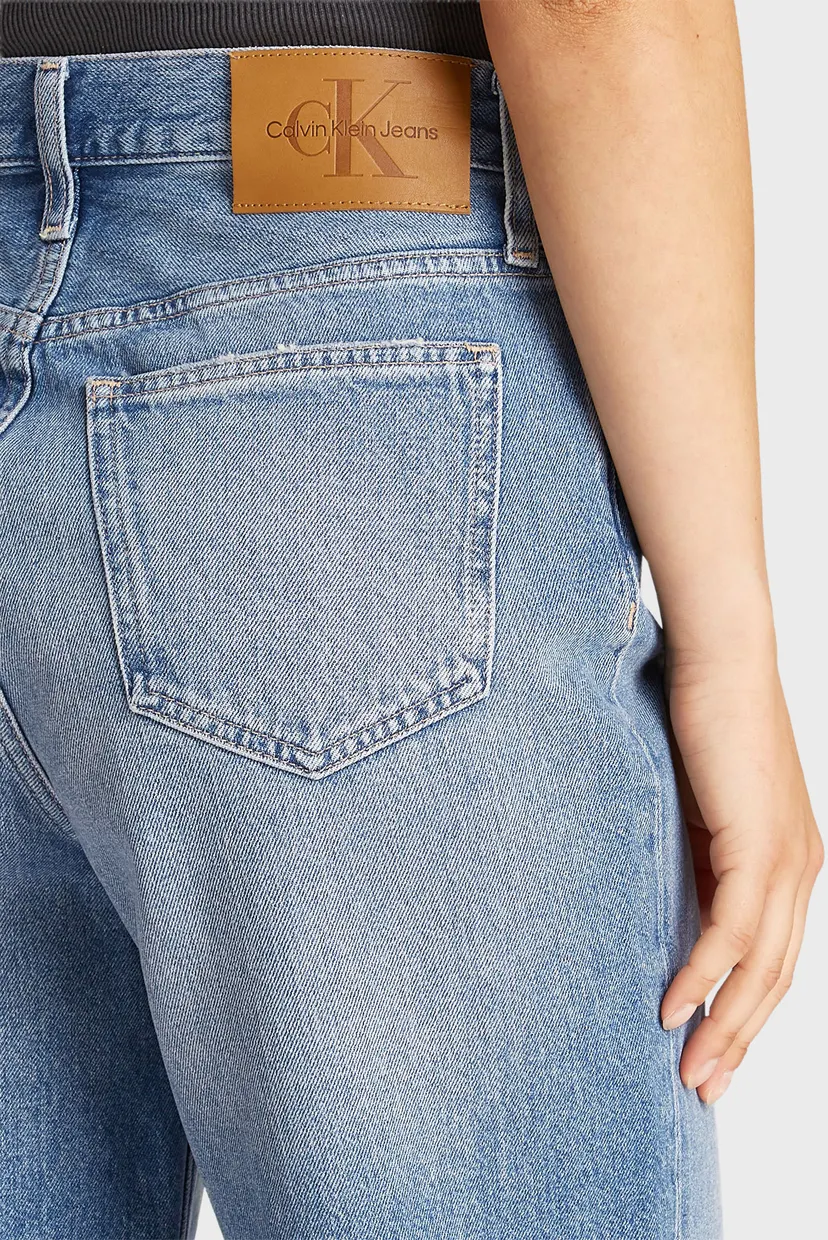 Женские голубые джинсовые шорты RELAXED BERMUDA SHORT 4
