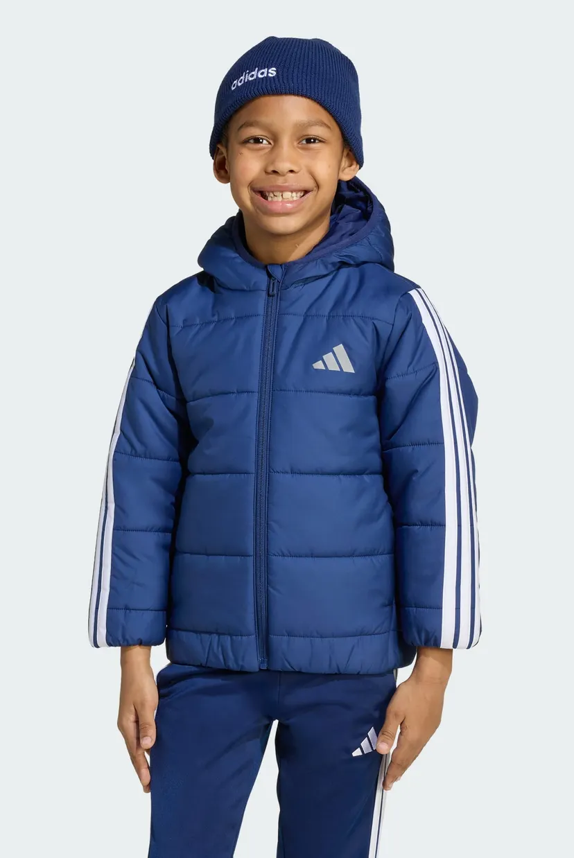 Детская синяя куртка Essentials 3-Stripes Padded Kids 5