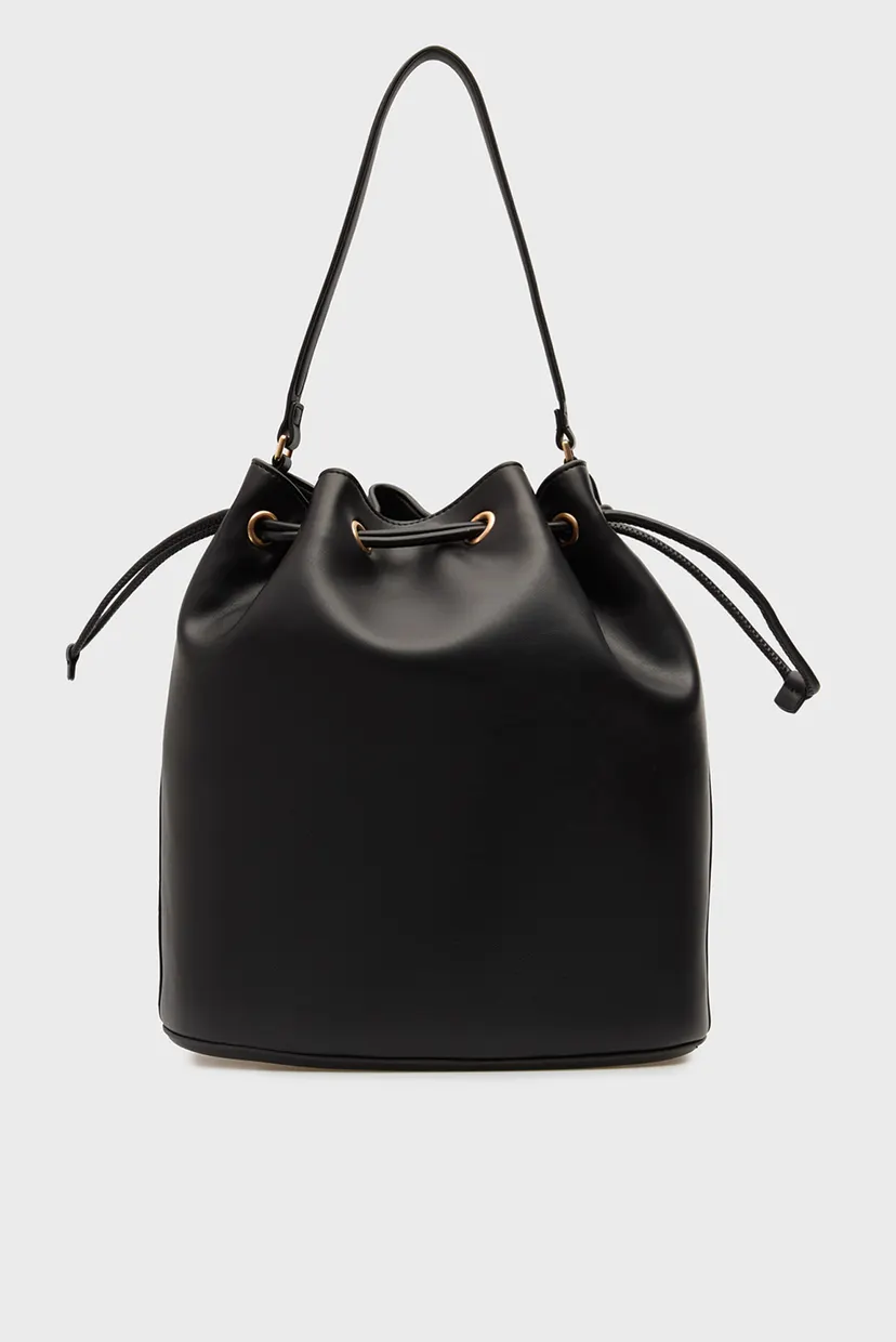 Женская черная сумка BOLD LARGE BUCKET BAG 4