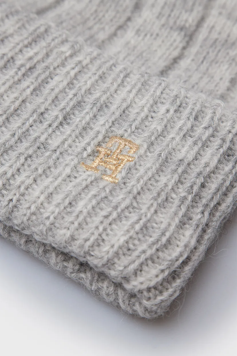 Жіноча сіра шапка TH TIMELESS BEANIE 4