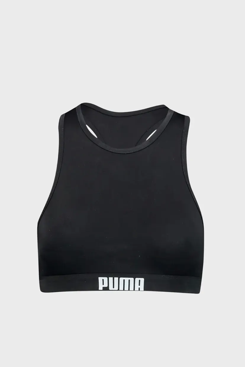 Женский черный топ от купальника PUMA Swim Women Racerback Swim Top 8