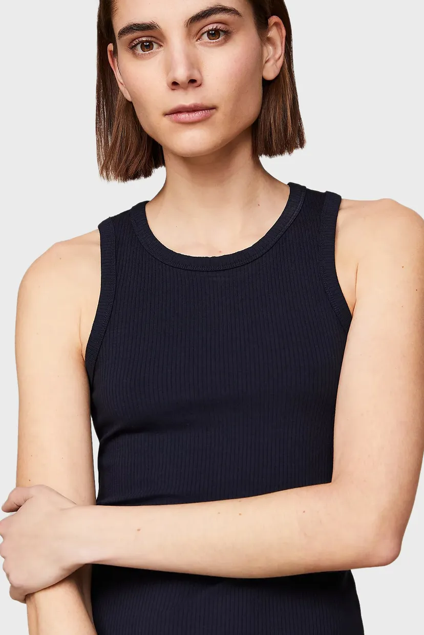 Жіноча темно-синя сукня SLIM 5X2 RIB MIDI 3