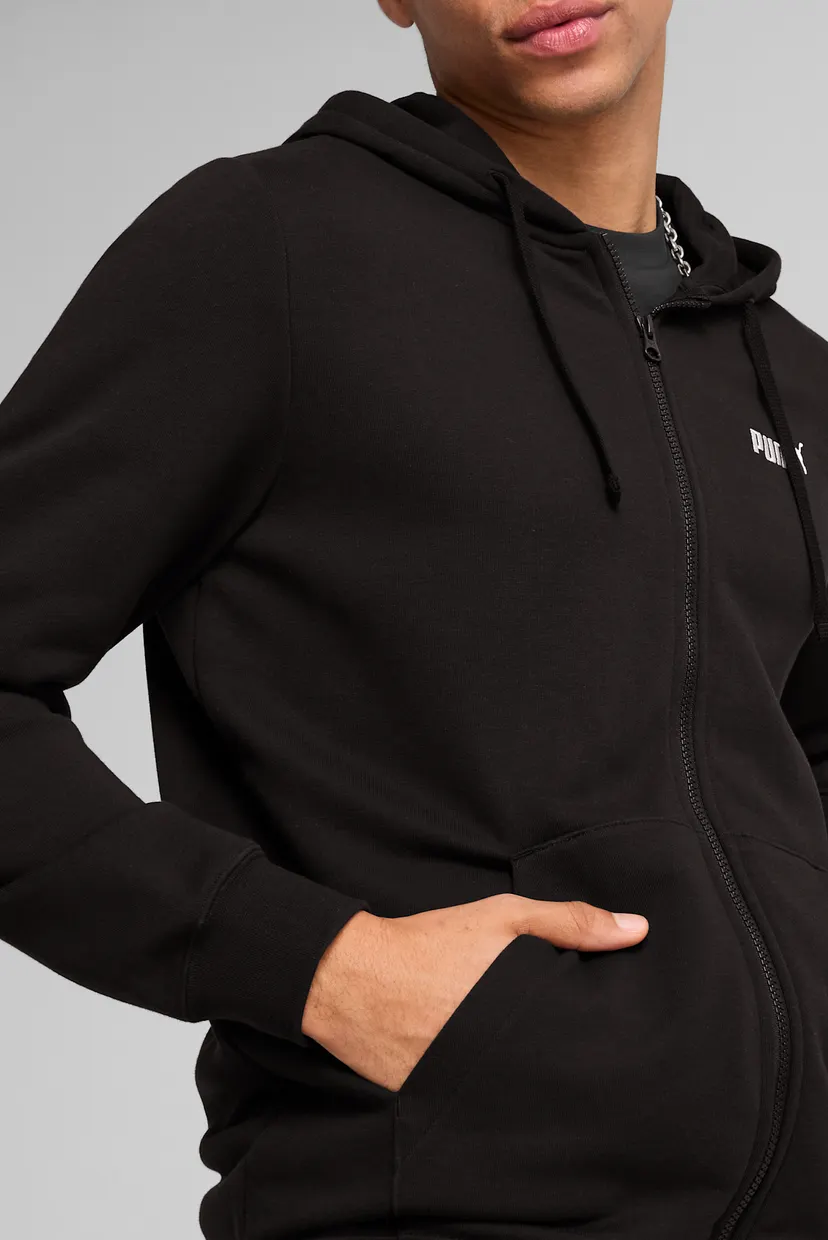 Чоловіче чорне худі Essentials No. 1 Logo Full-Zip Hoodie Men 5