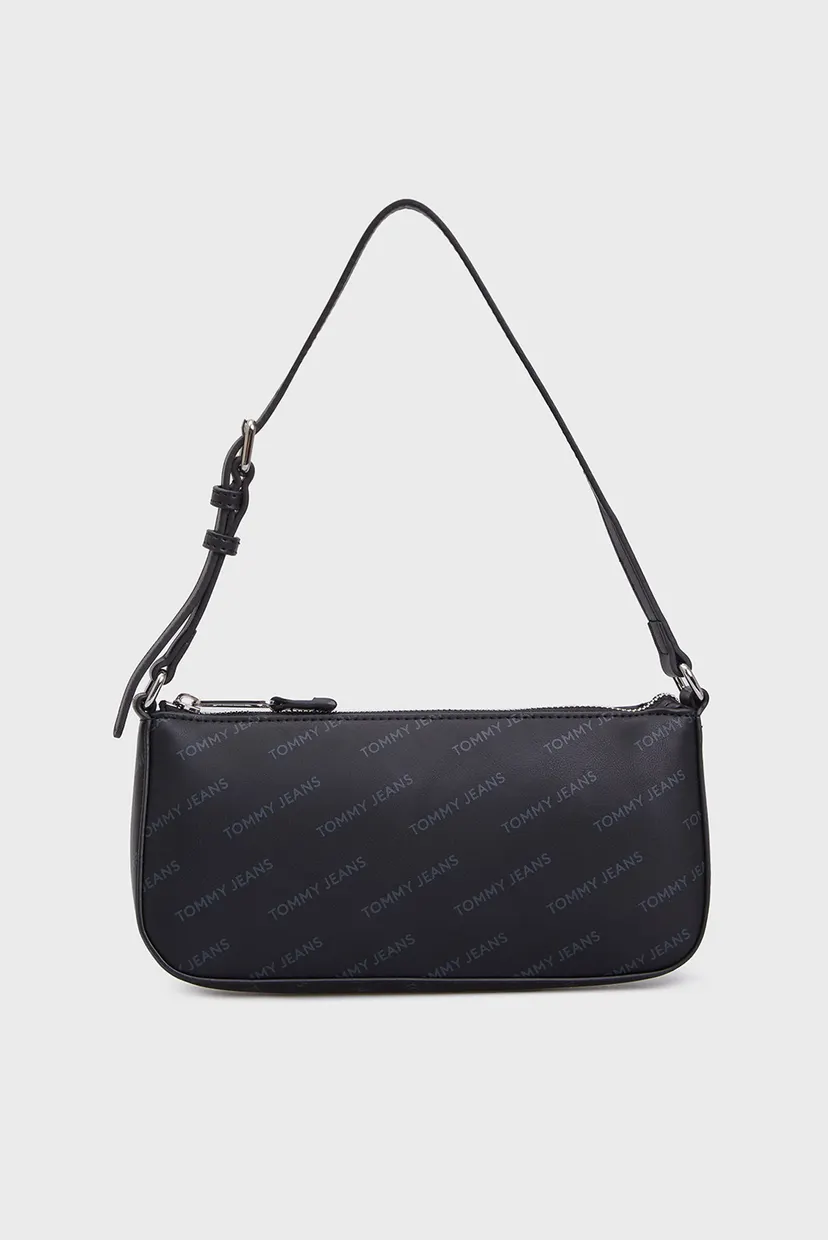 Жіноча чорна сумка з візерунком TJW ESS MUST SHOULDER BAG 4