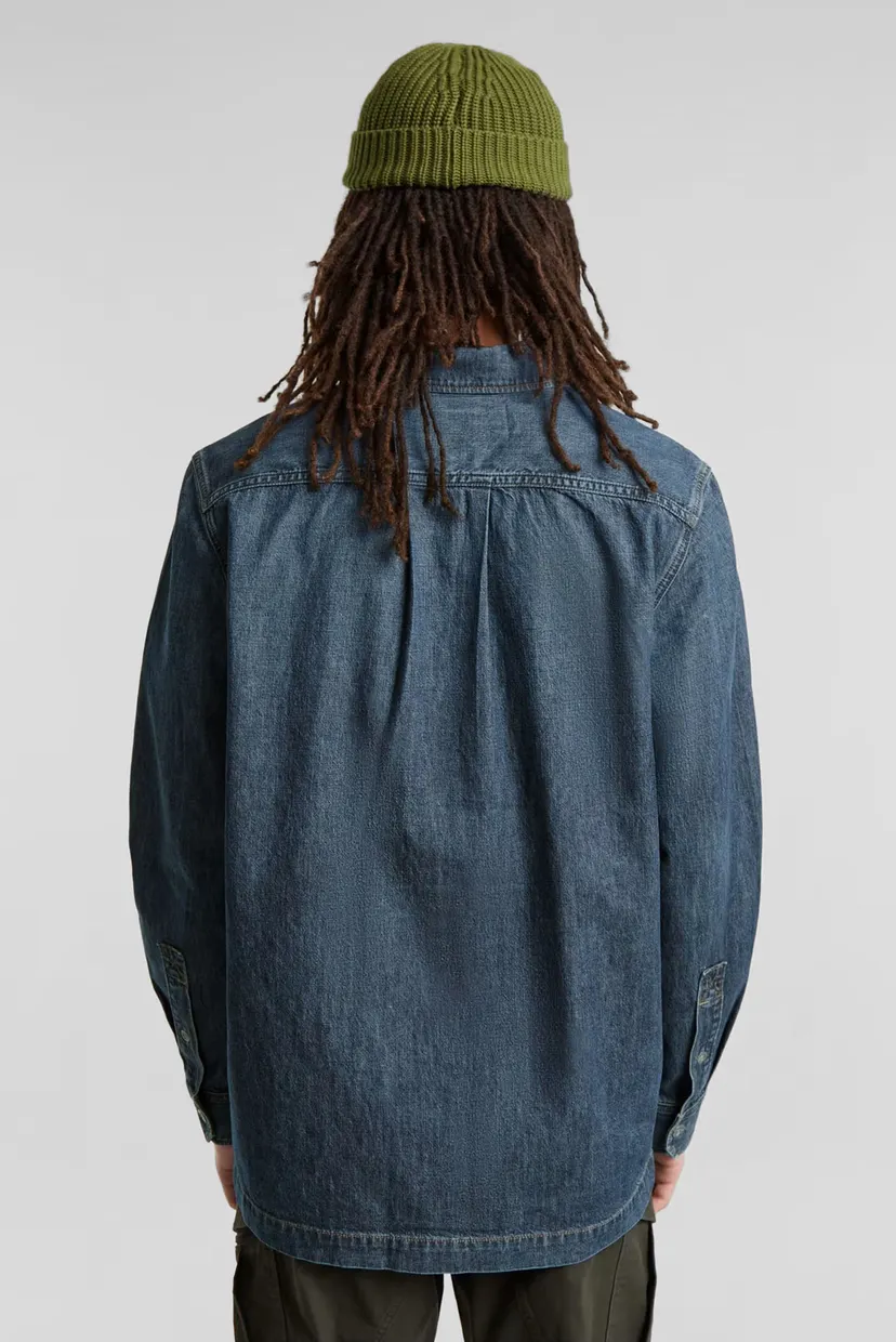 Чоловіча темно-синя джинсова сорочка 1-pocket Regular Denim 3