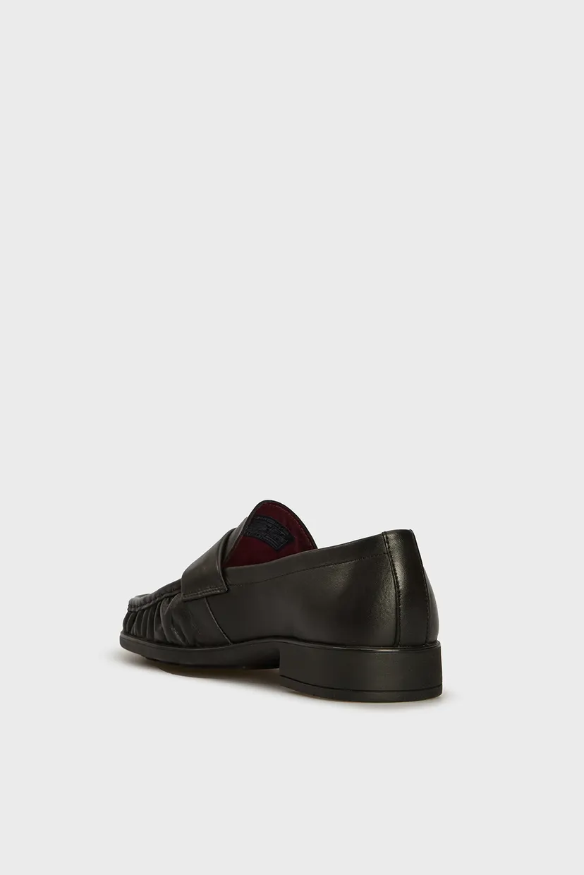 Женские черные кожаные лоферы LOAFER SOFT NAPPA PLEATED TOE 5