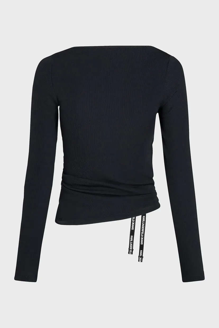 Женский черный топ ruched 6