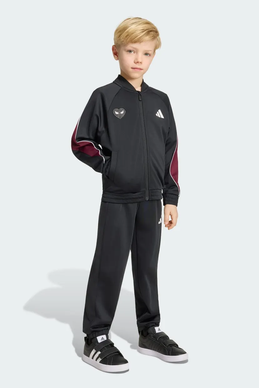 Детский черный спортивный костюм ADIDAS MARVEL SPIDER-MAN 3