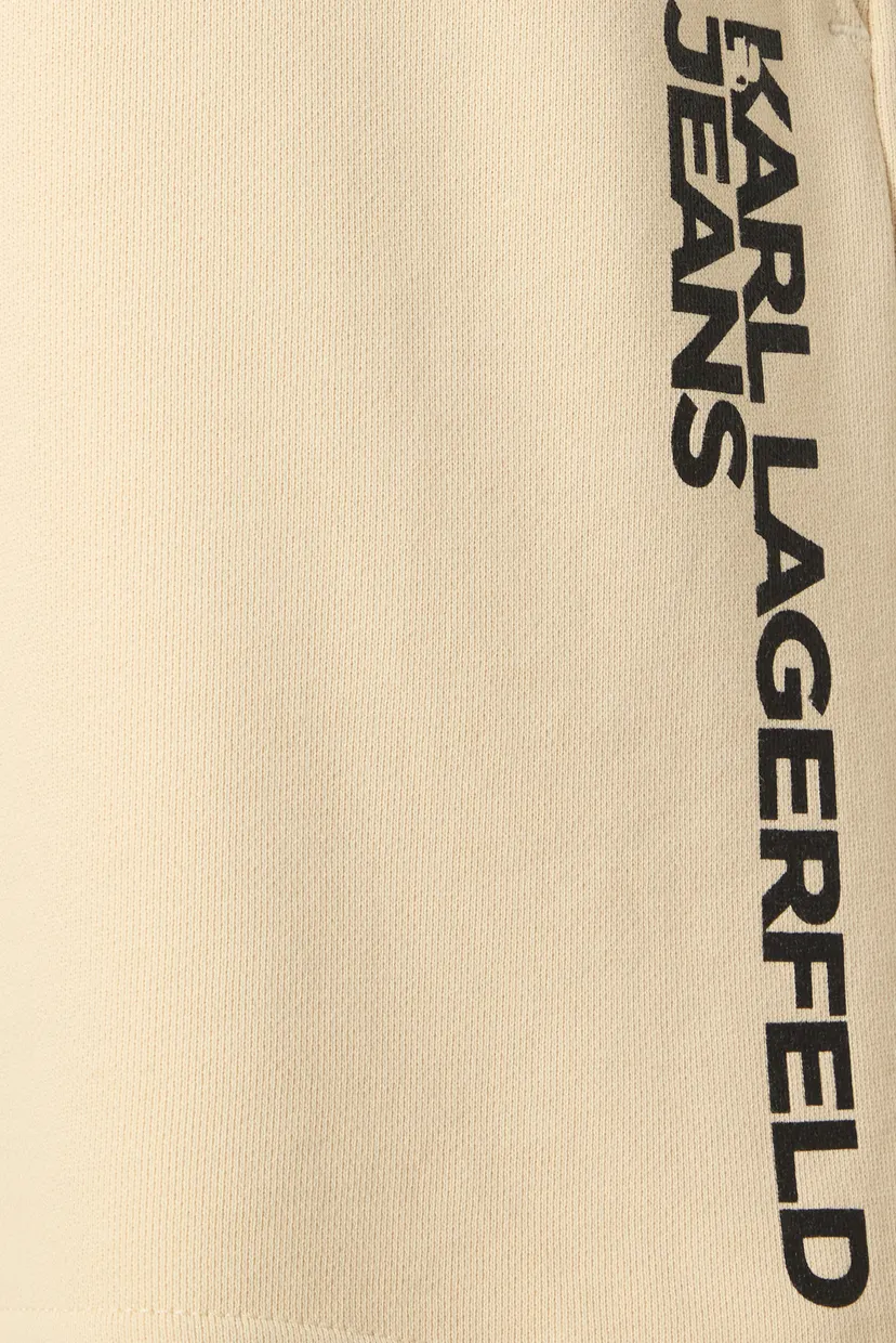 Мужские бежевые шорты text logo sweatshort 3