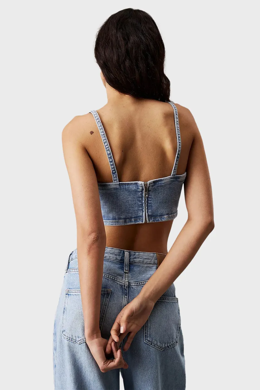 Женский голубой джинсовый топ BRALETTE 3