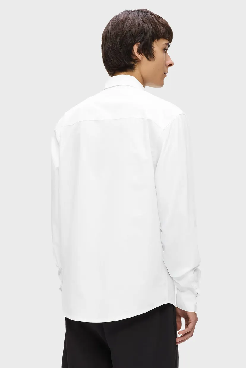 Мужская белая рубашка poplin 3