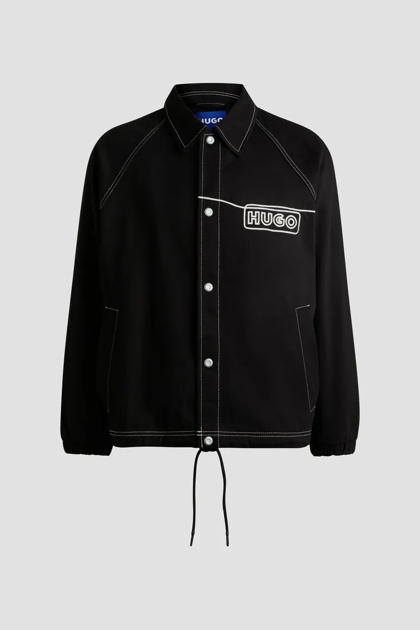 Чоловіча чорна джинсова куртка 6