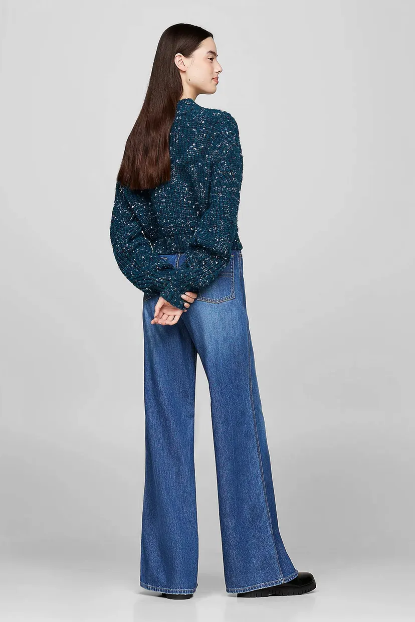 Женский бирюзовый свитер TJW MOCKNECK MARLED YARN 3