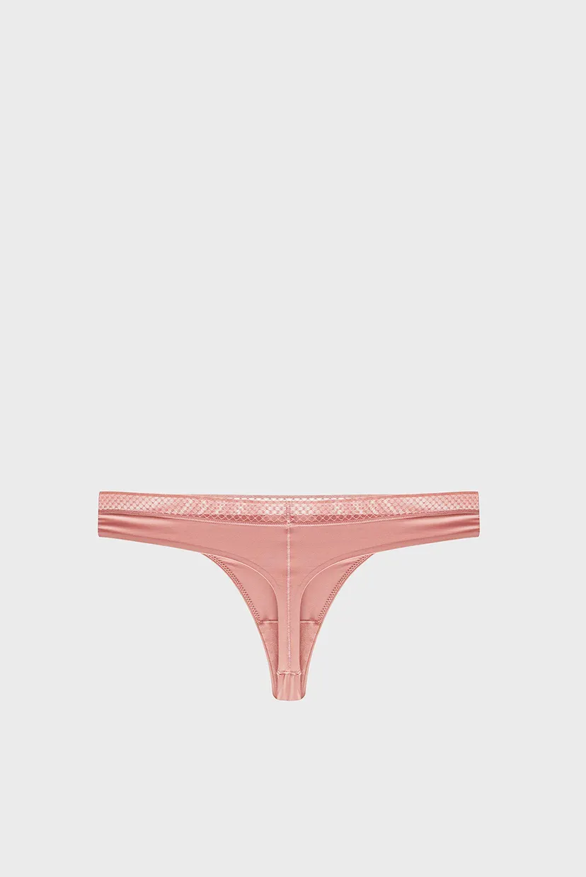 Женские розовые трусики THONG 6