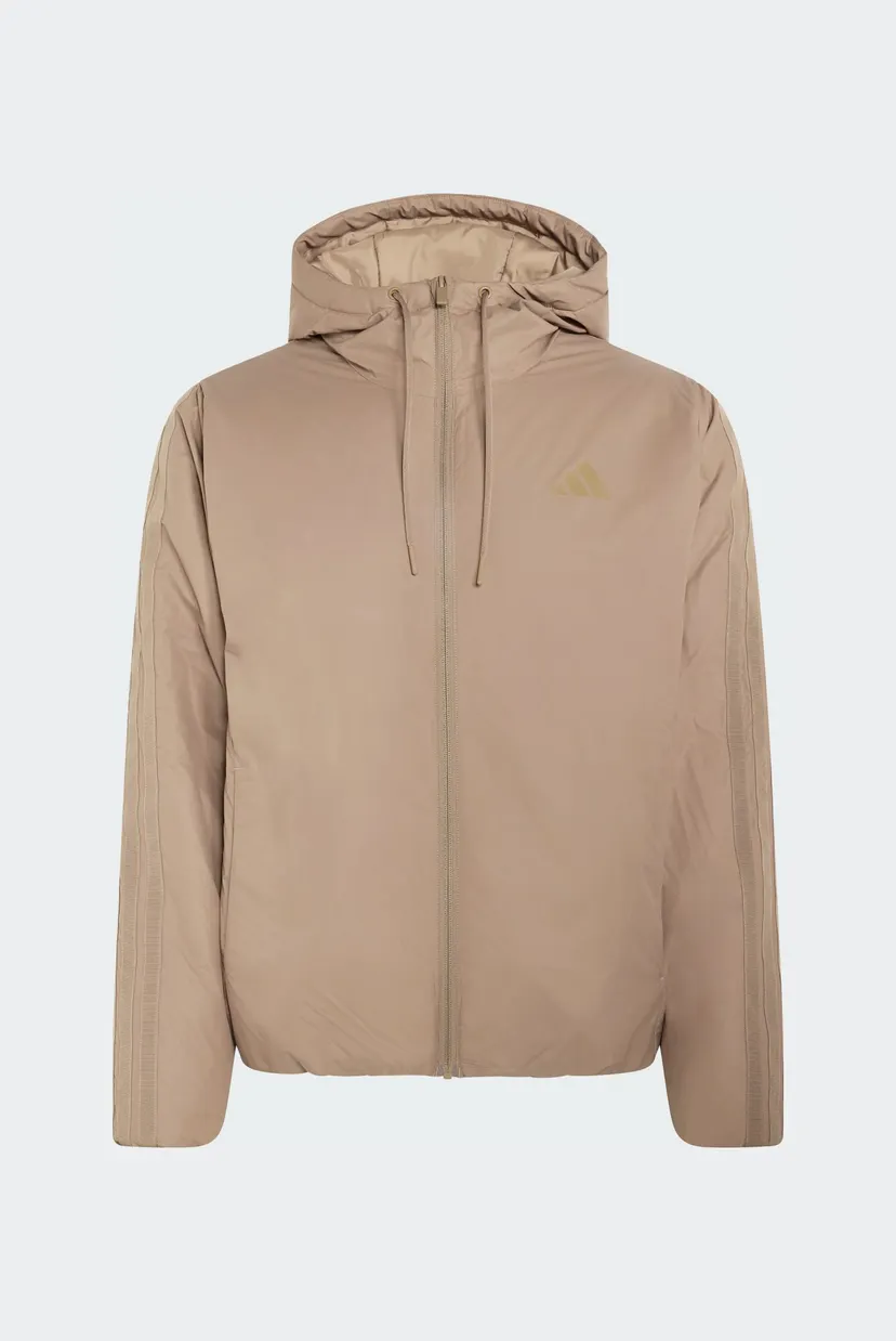 Мужская бежевая куртка Essentials CLIMAWARM 3-Stripes Insulated Hooded 6