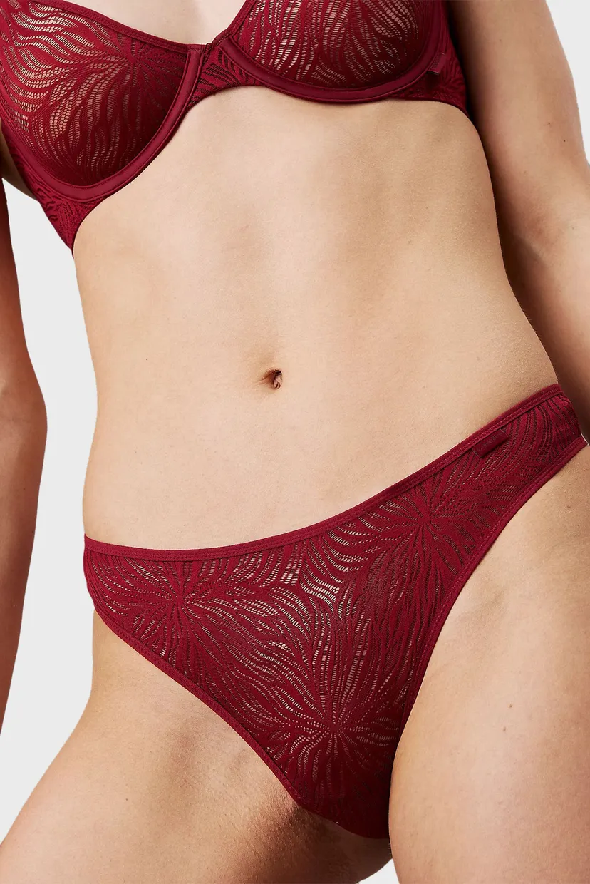Жіночі червоні трусики THONG 4