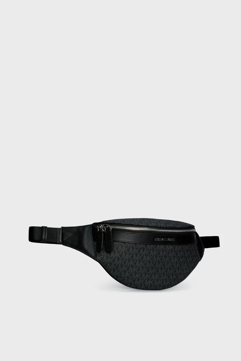 Чоловіча чорна поясна сумка з візерунком GREYSON SM HIP BAG 3