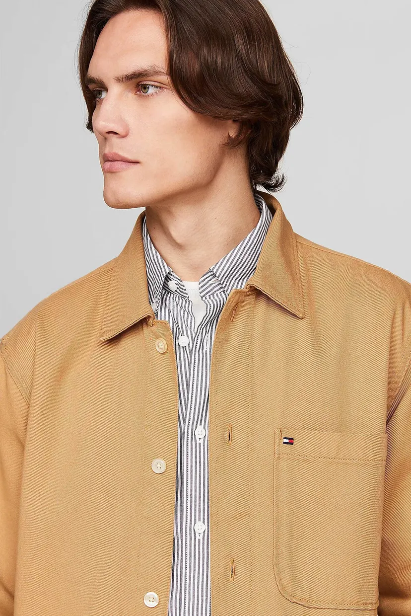 Мужская бежевая рубашка TWILL  JACKET 4