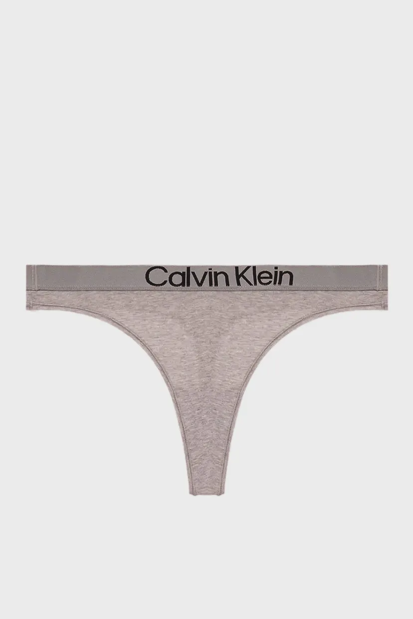 Женские серые трусики THONG 7