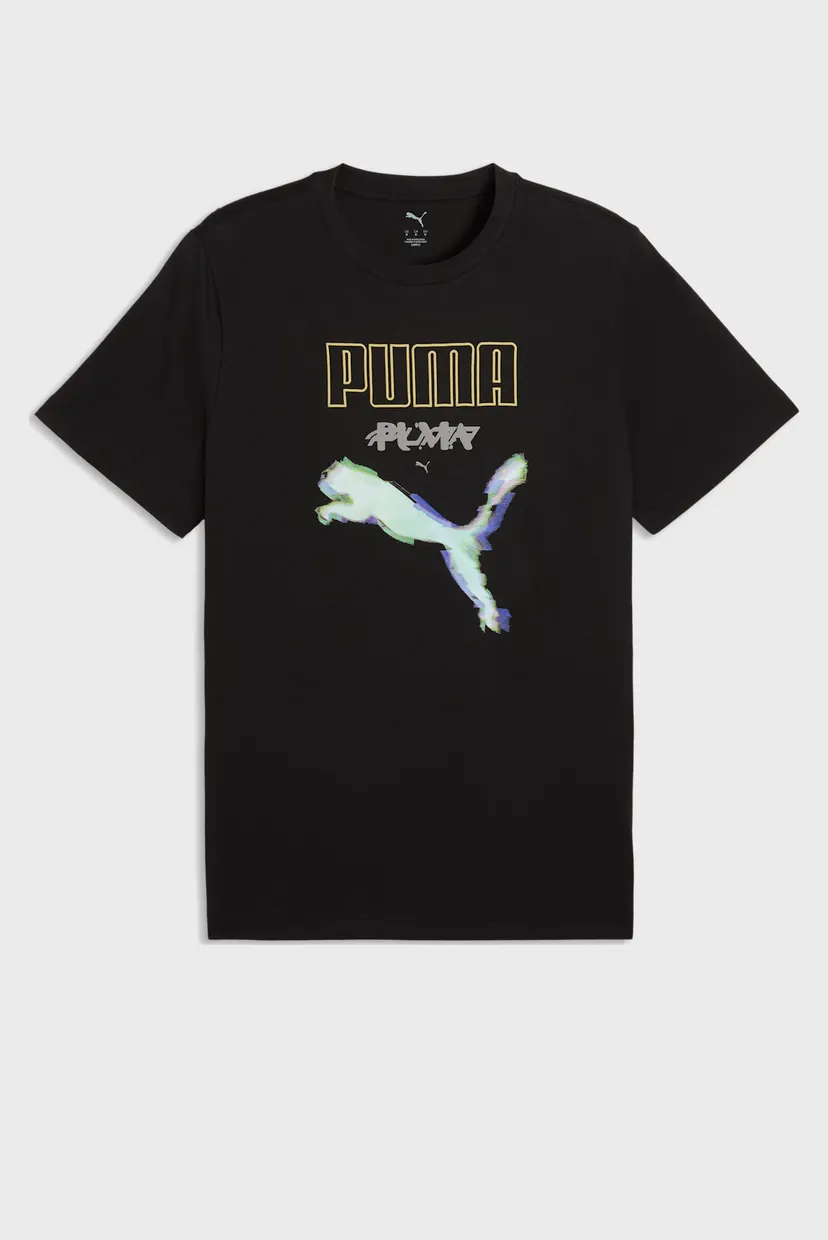 Чоловіча чорна футболка Graphics Cyber PUMA Tee Men 4