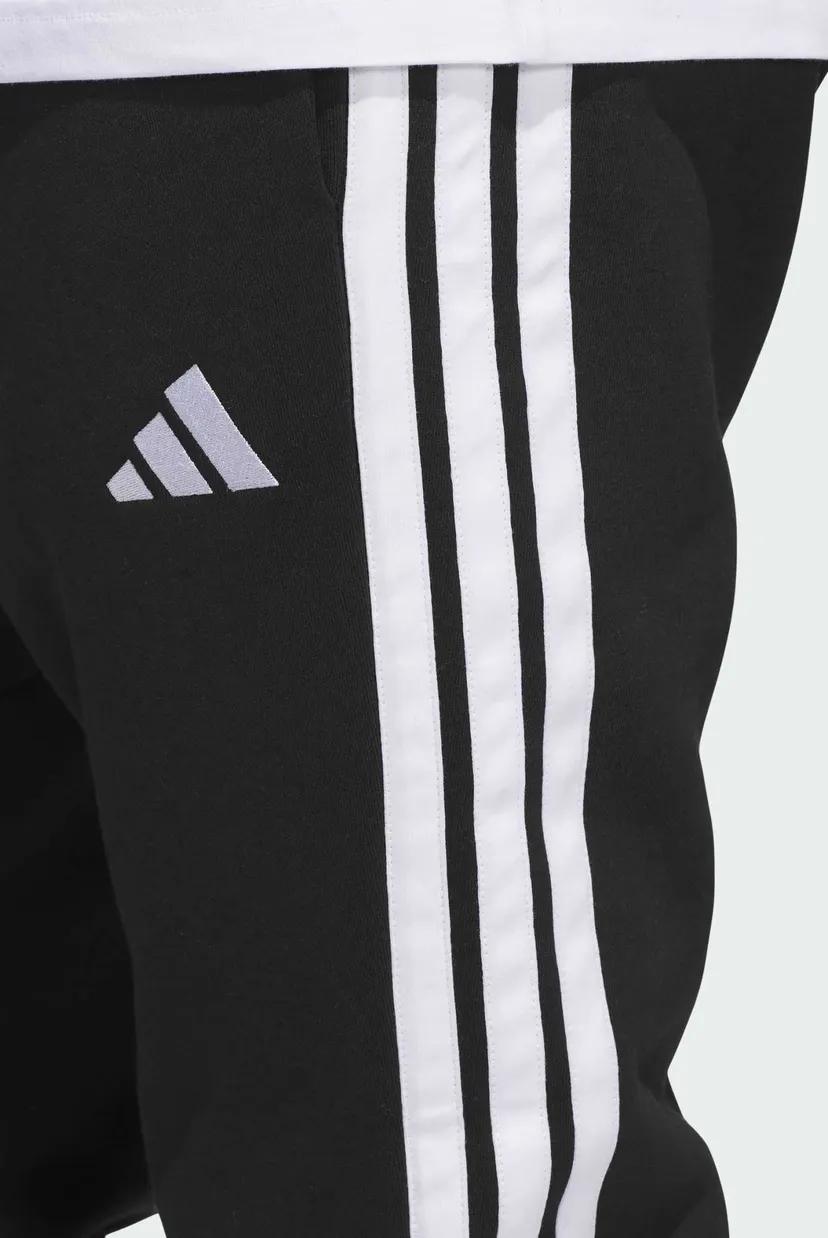 Чоловічі чорні спортивні штани Essentials 3-Stripes Fleece 4