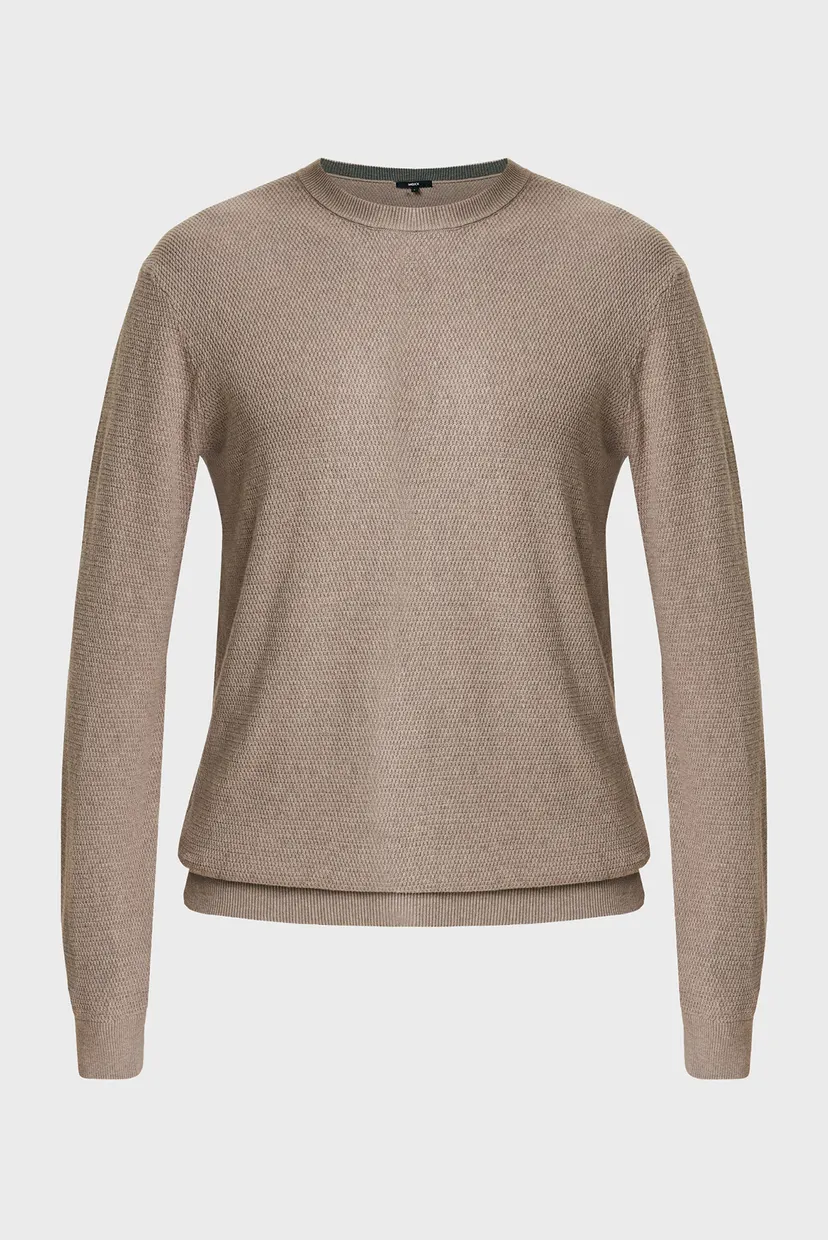 Чоловічий бежевий джемпер Structured knit sweater 5