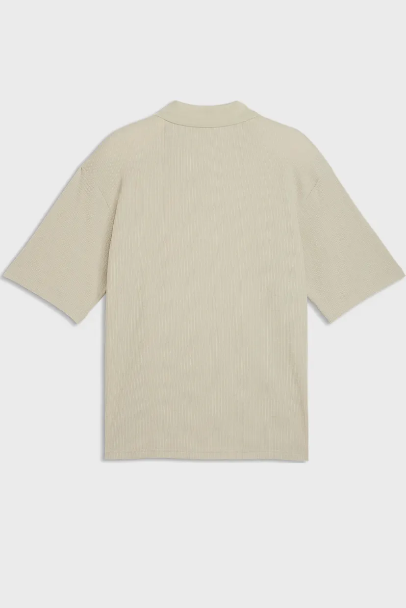 Чоловіче бежеве поло Wardrobe Essentials Boxy Polo Men 5