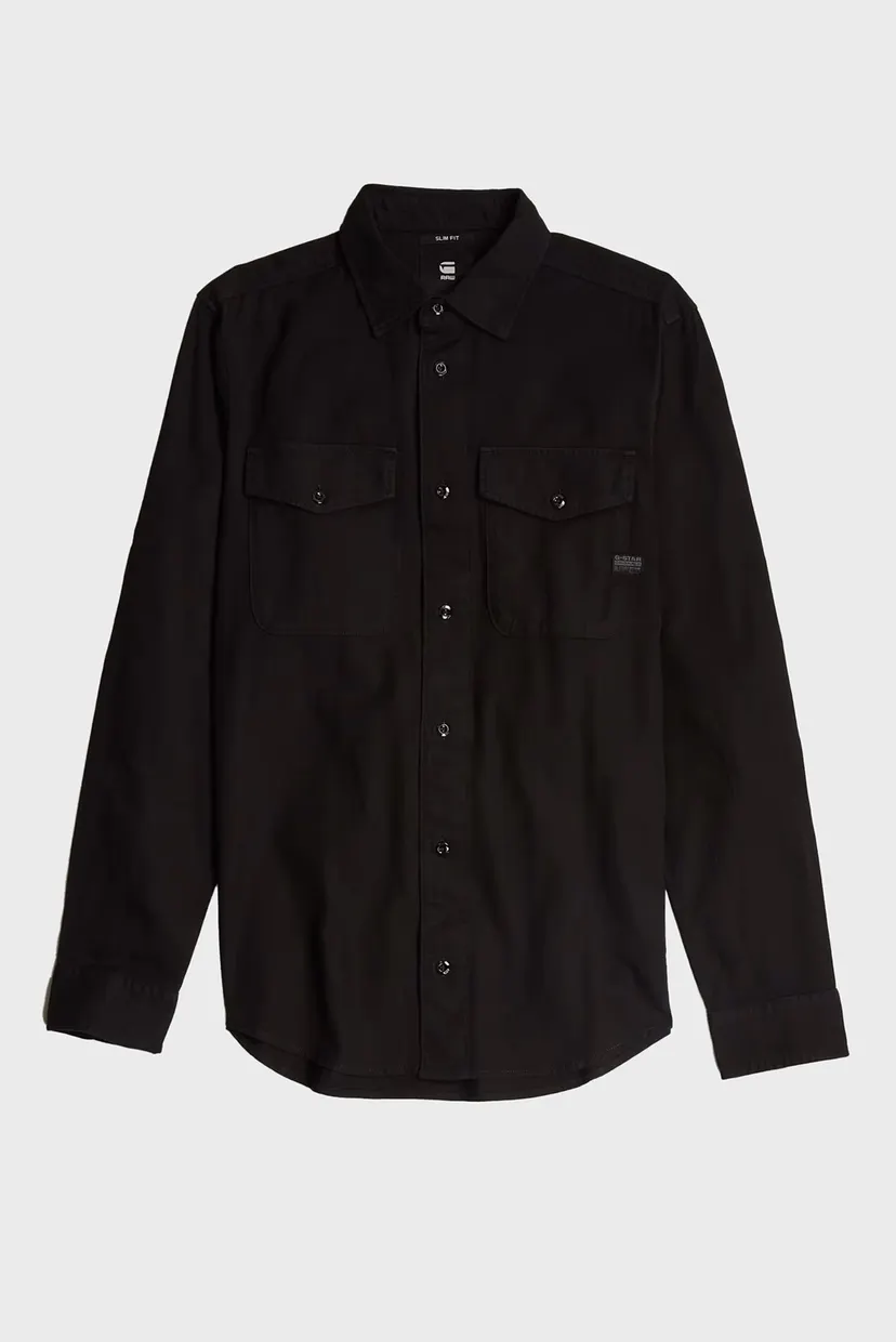 Мужская черная рубашка Marine Slim shirt l/s 5