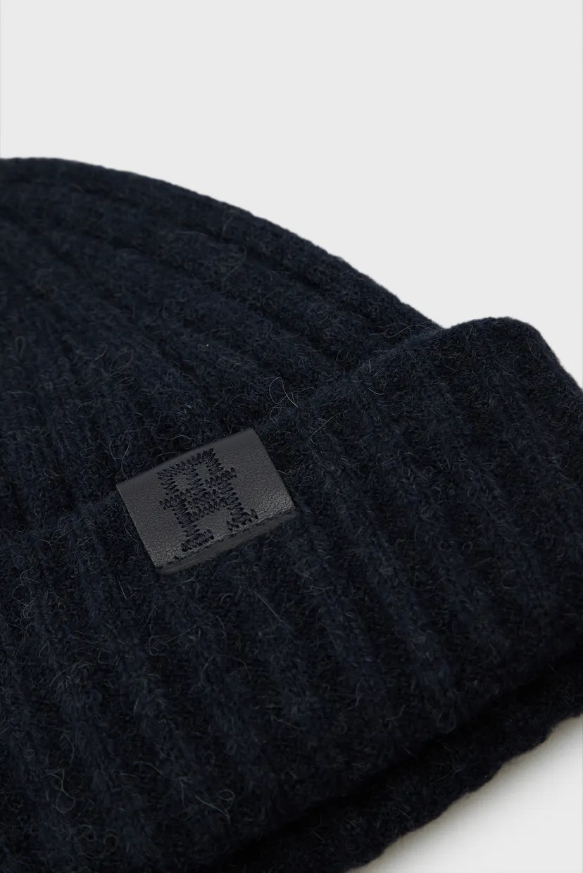 Жіноча темно-синя шапка TH FLUFFY BEANIE 4