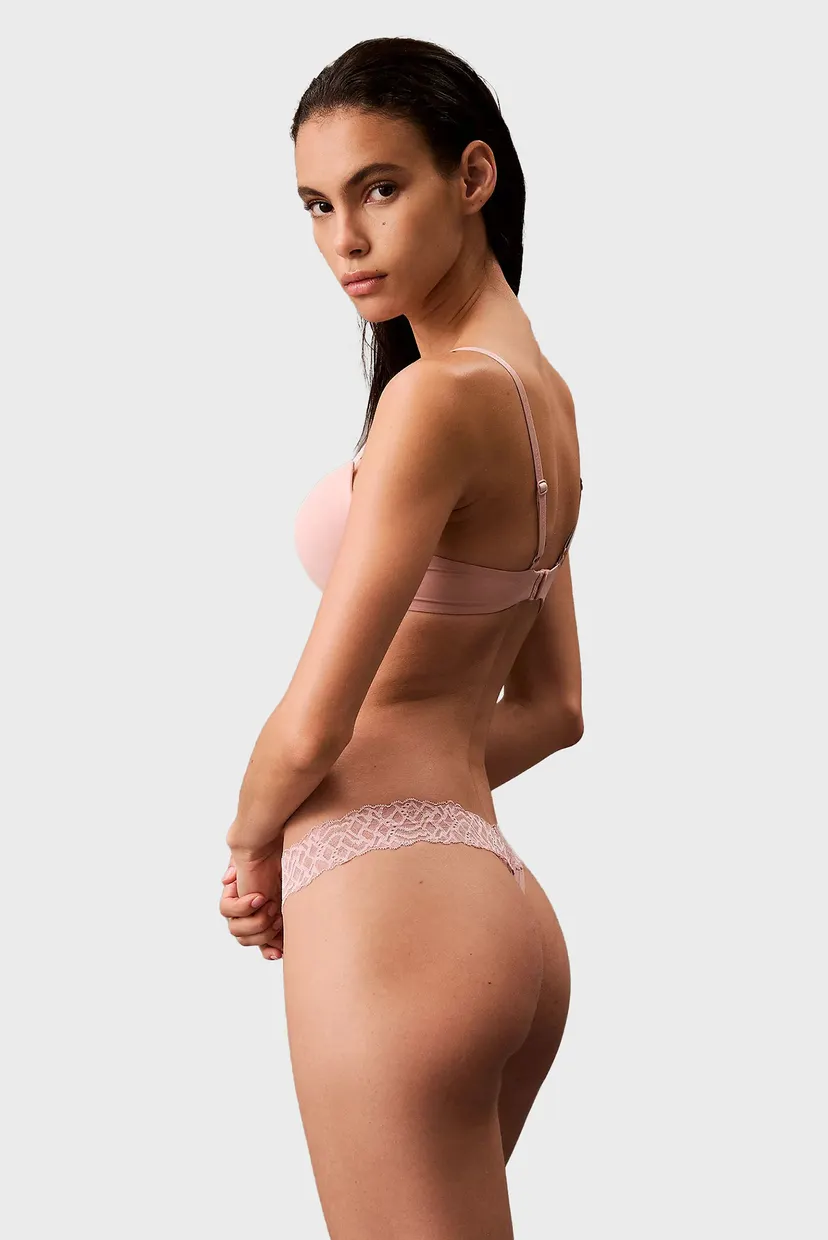 Жіночі рожеві трусики THONG 3