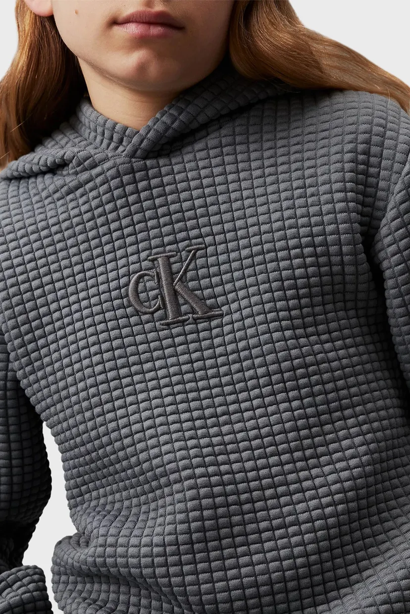 Дитяче сіре худі MONOGRAM JACQUARD QUILTED 4