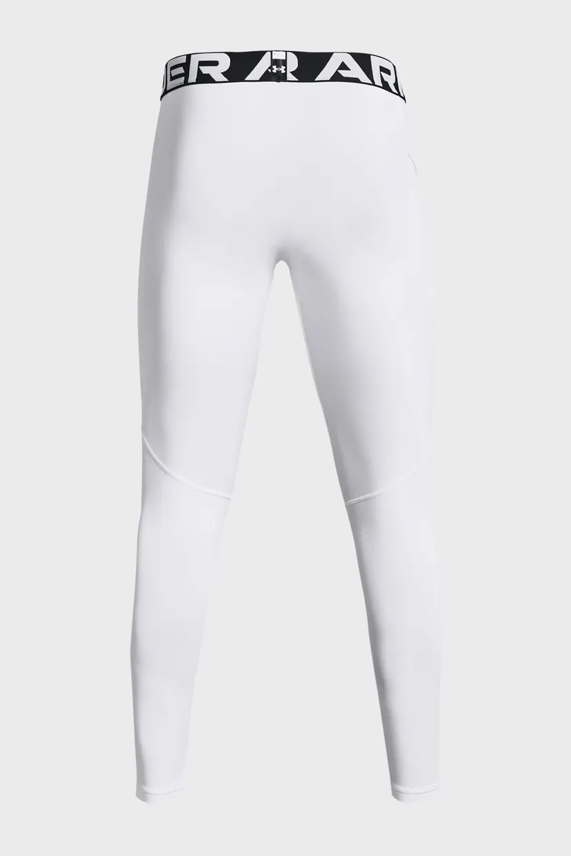 Мужские белые тайтсы UA CG Armour Leggings 6