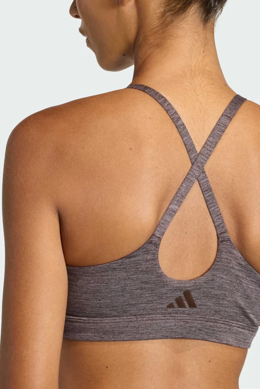 Женский коричневый топ adidas All Me Light Support 4