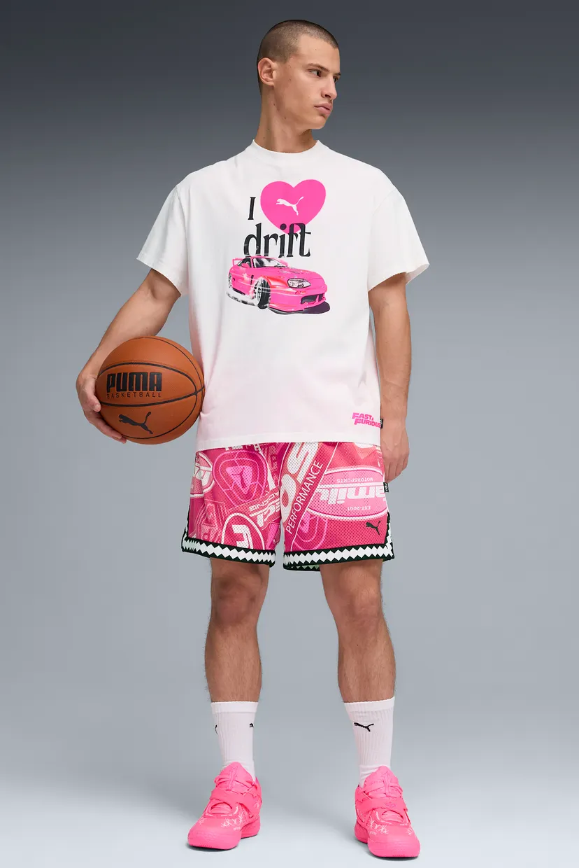 Чоловіча біла футболка PUMA x FAST & FURIOUS Relaxed Basketball Tee Men 2
