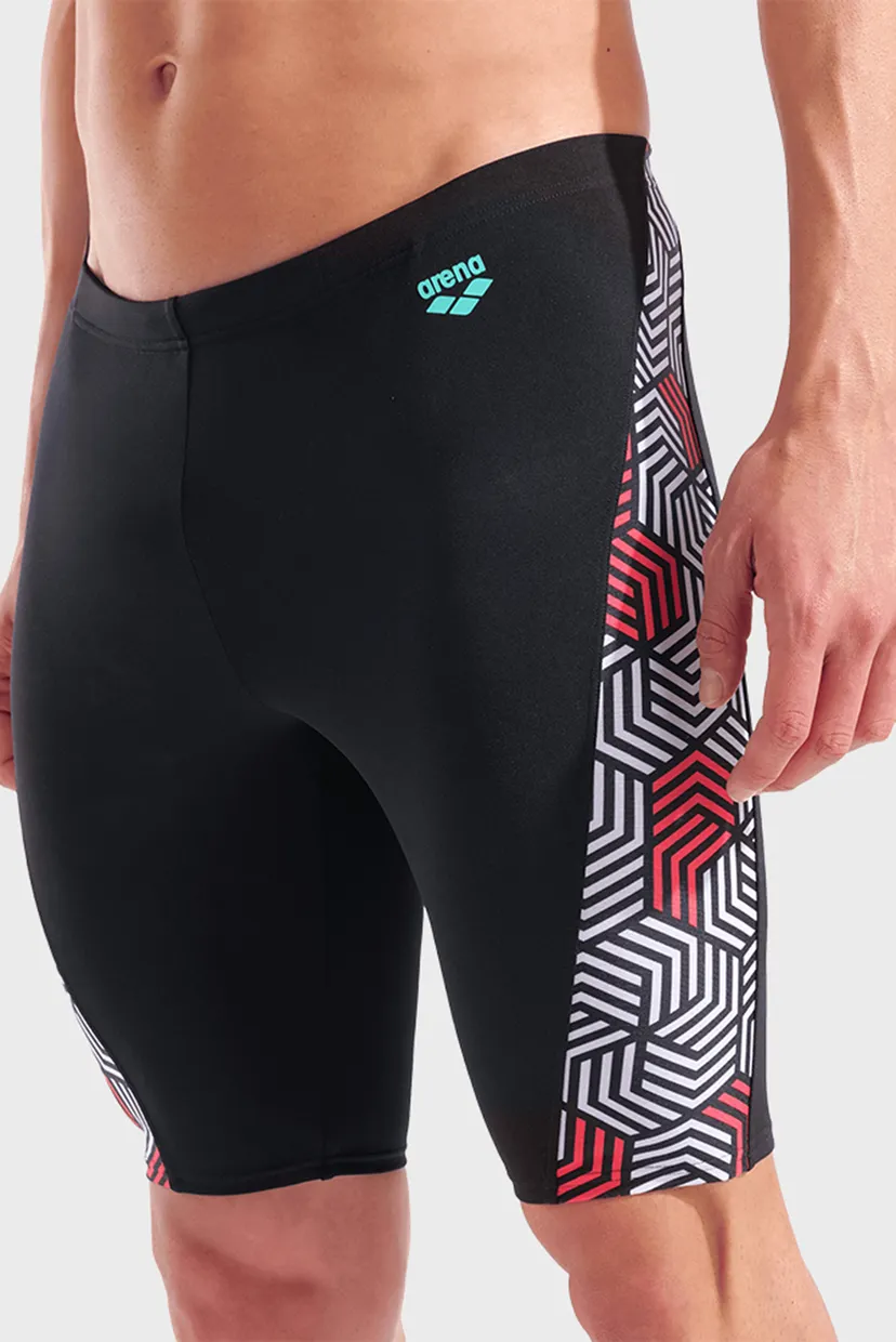 Чоловічі чорні гідрошорти GEOMETRY SWIM JAMMER 3
