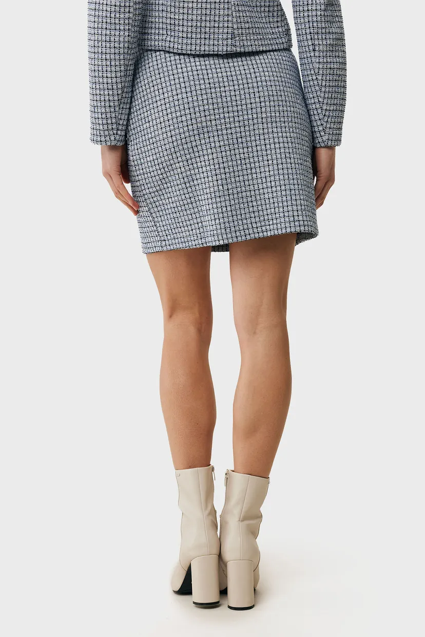 Жіноча синя твідова спідниця Classic jacquard skirt 3