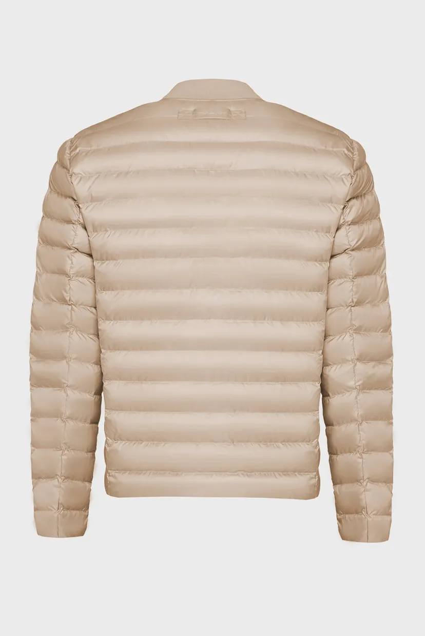 Мужская бежевая куртка QUILTED COLLARED 8