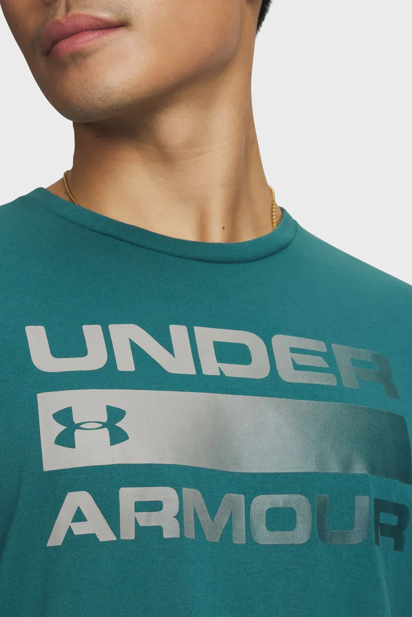 Чоловіча зелена футболка UA TEAM ISSUE WORDMARK SS-GRN 3