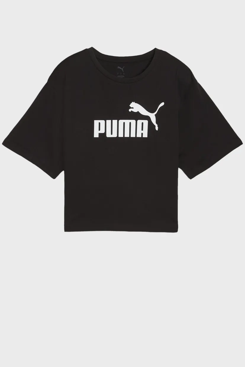 Жіноча чорна футболка ESS Cropped No. 1 Logo Relaxed Tee Women 4
