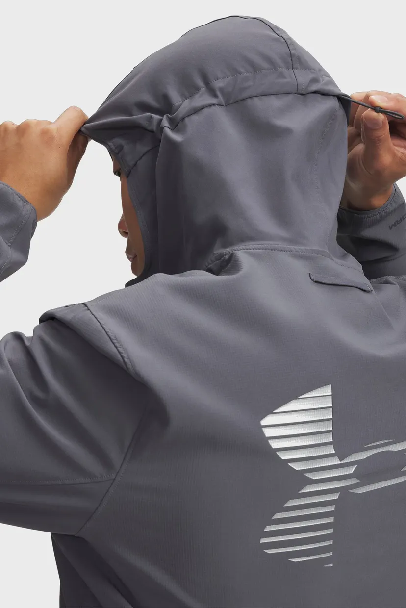 Чоловіча сіра вітровка UA Velociti Pro Storm Jacket 3