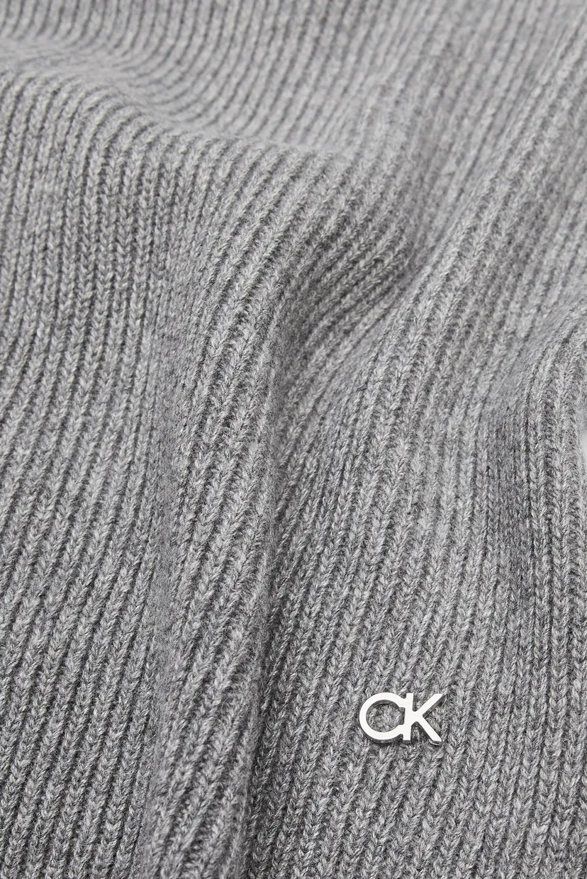 Женский серый шарф RE-LOCK KNIT SCARF 4
