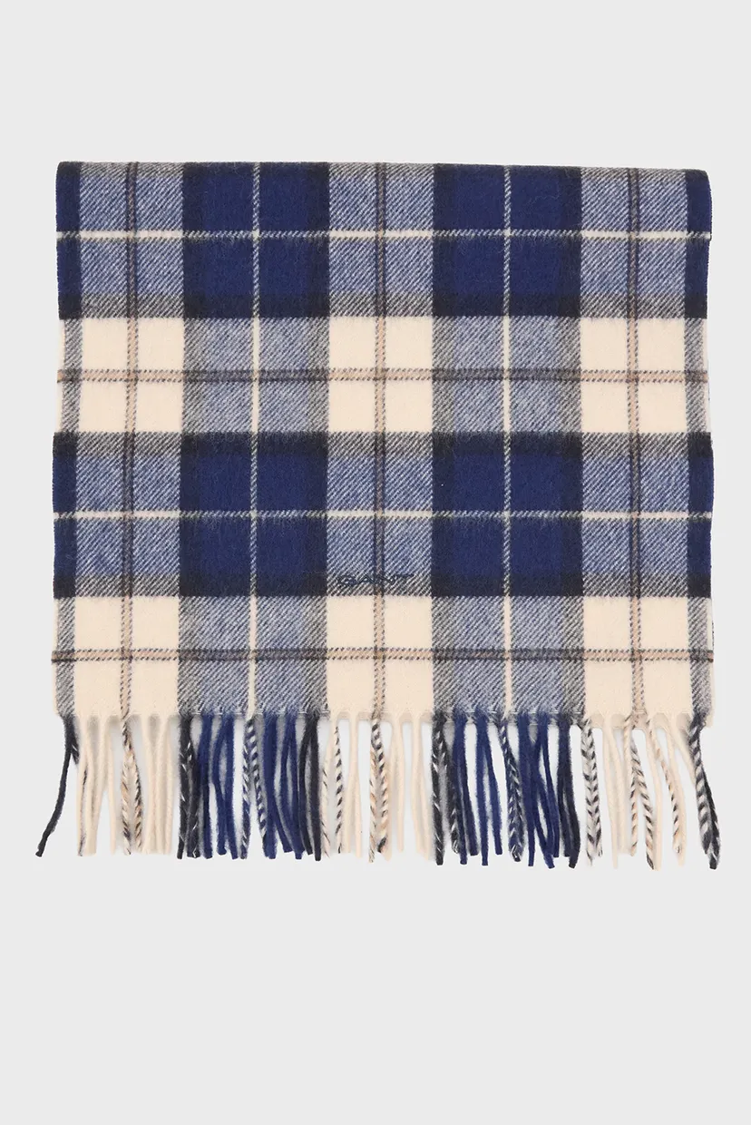 Чоловічий картатий вовняний шарф WOOL CHECKED SCARF 3