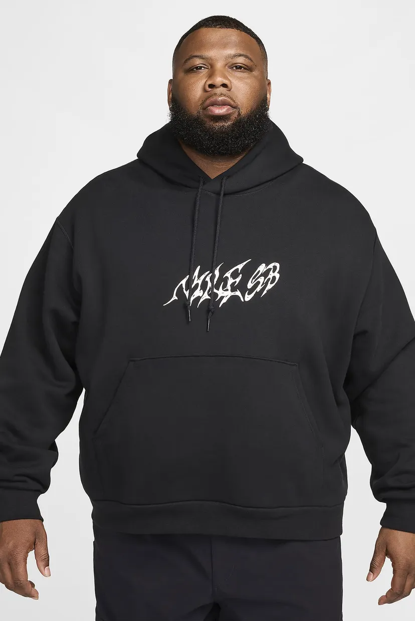 Черное худи SB Fleece Pullover Skate Hoodie (унисекс) 4