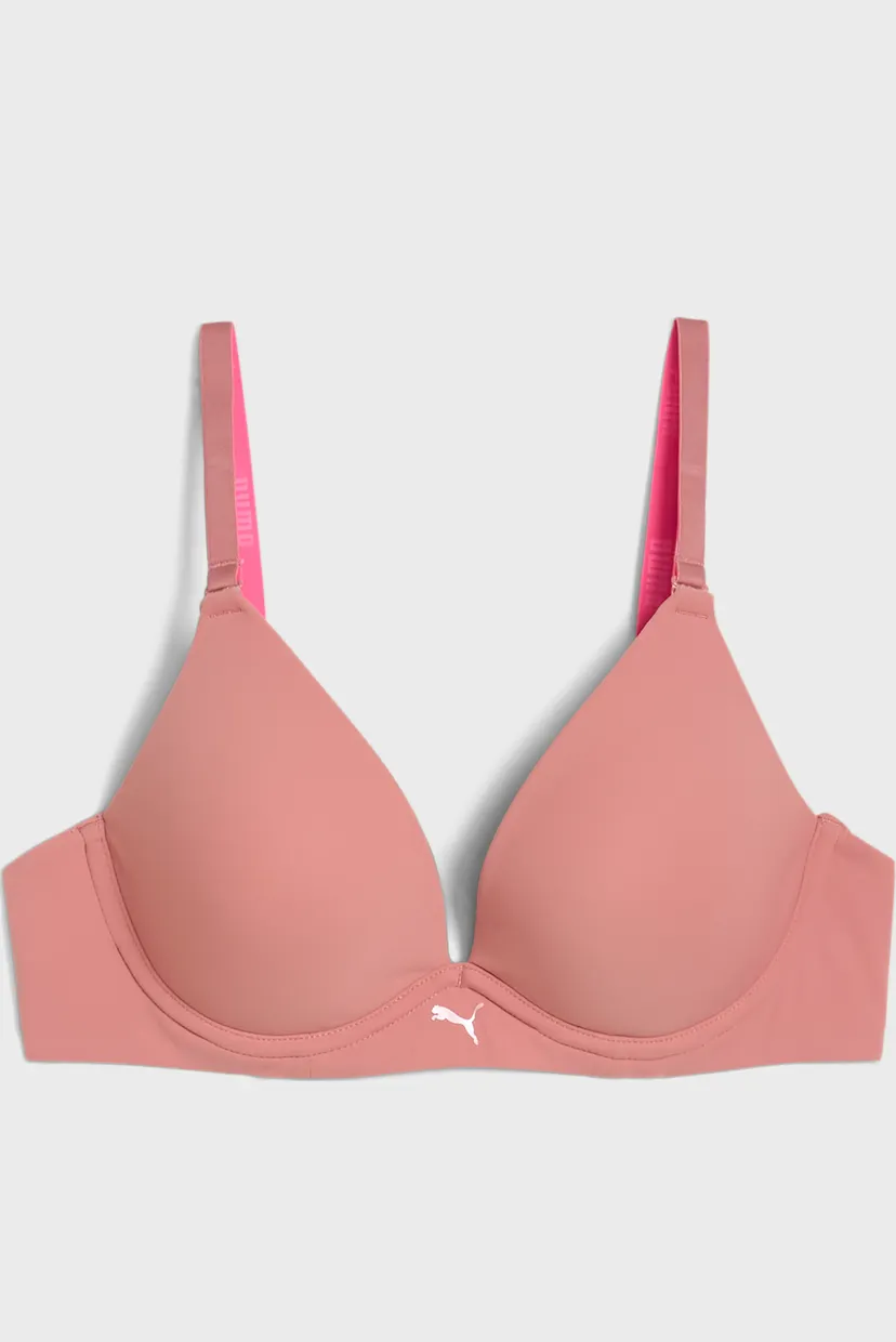 Женский розовый бюстгальтер PUMA Women's Padded Bra 4