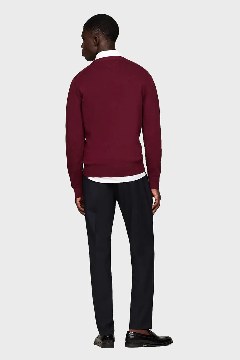 Чоловічий бордовий джемпер PIMA ORG CTN CASHMERE CREW NECK 3