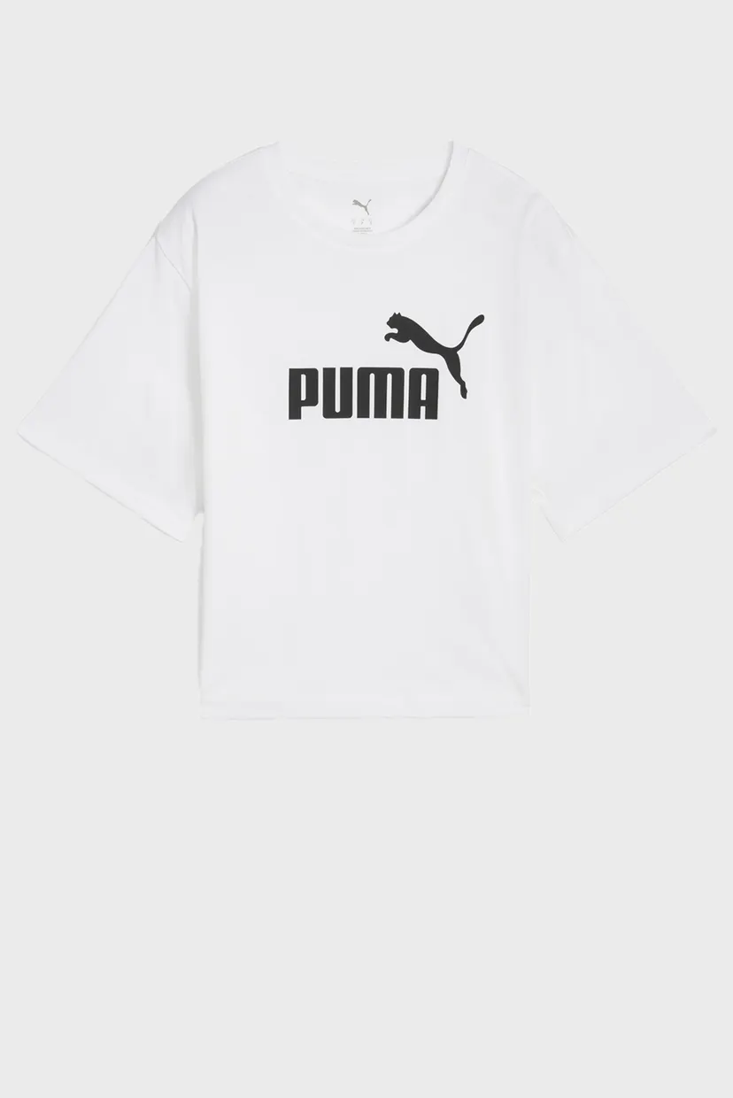Жіноча біла футболка ESS Cropped No. 1 Logo Relaxed Tee Women 4