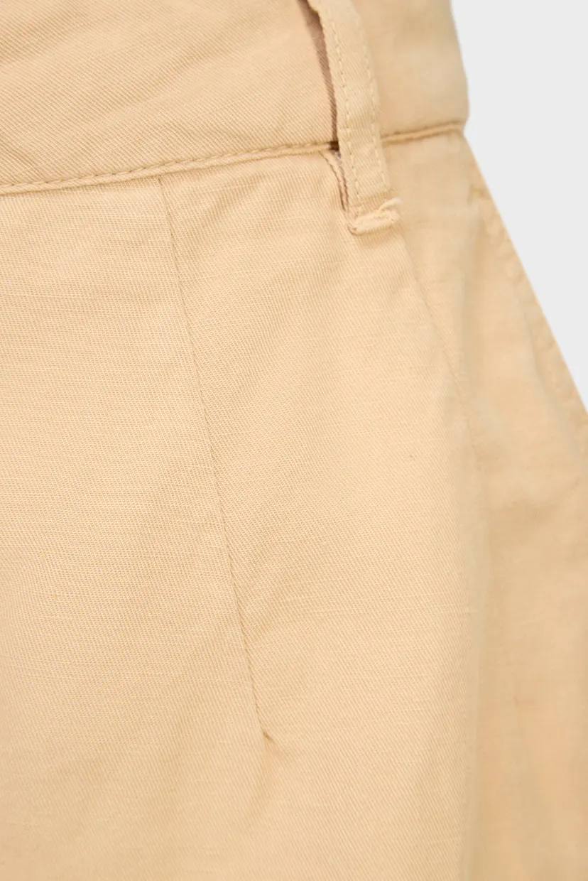 Жіночі бежеві шорти COTTON LINEN SHORT 5